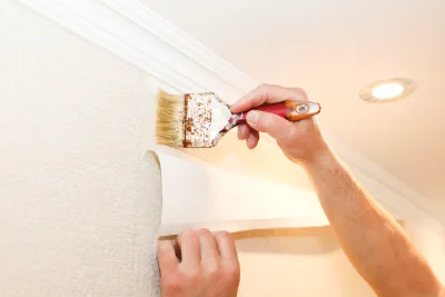Pose de papier peint à Choux — revêtements muraux et toiles de verre